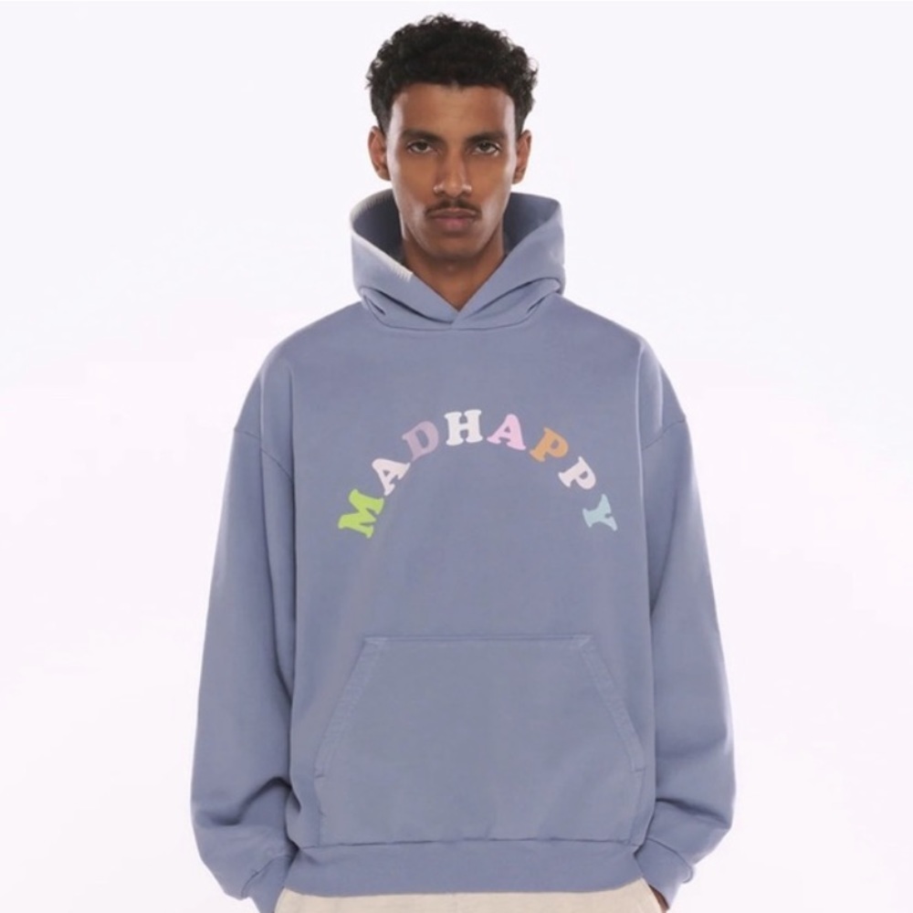 Madhappy Pastels French Terry Hoodie, Frost Blue NWT (Unisex) Medium